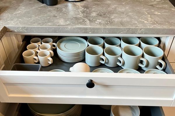  Fährmanns Hüs Wohnung Achterdeck Nebel - Küche / Küchenzeile