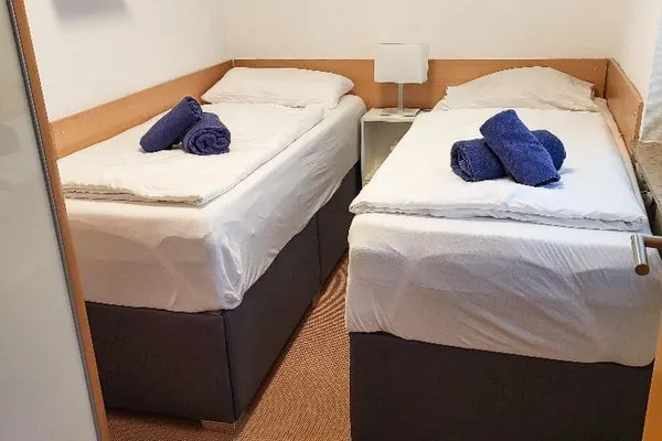 Schlafzimmer Haus Kiebitz Ferienwohnung Strandkörbchen