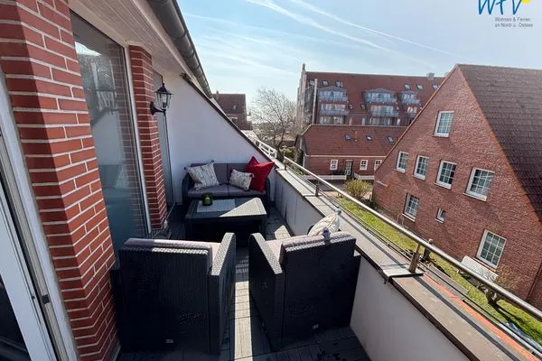 Balkon Haus Nordstern Ferienwohnung Hummerhütte