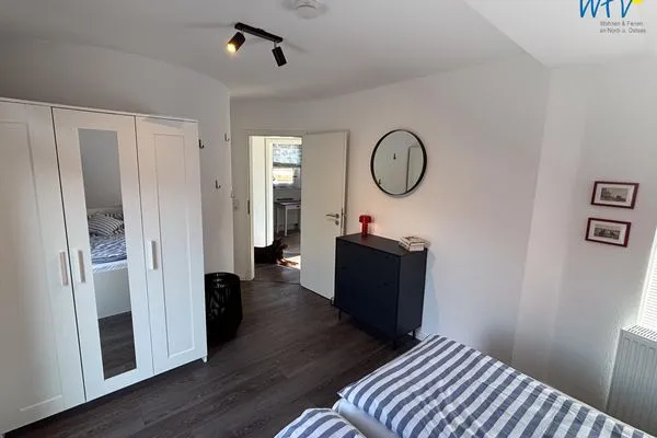 Schlafzimmer Haus Nordstern Ferienwohnung Hummerhütte