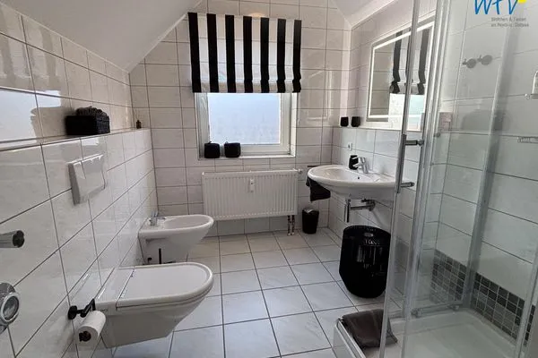 Badezimmer Haus Nordstern Ferienwohnung Hummerhütte