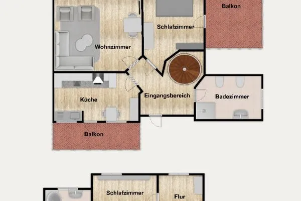 Grundriss Haus Nordstern Ferienwohnung Hummerhütte