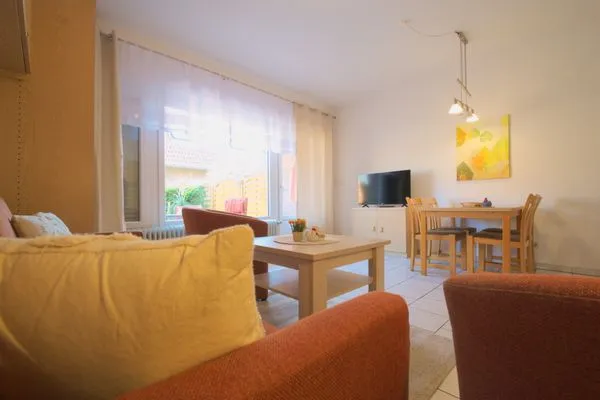 Wohnzimmer  Ferienwohnung Muschel