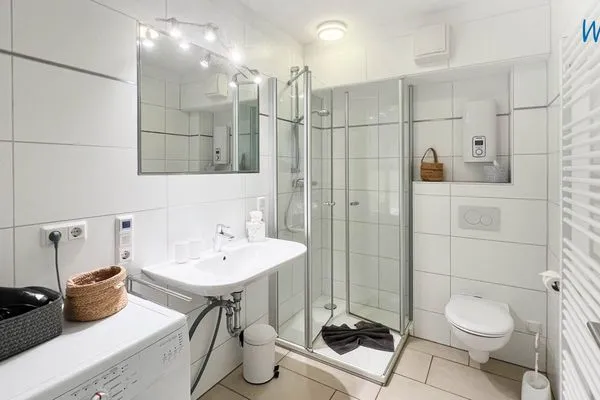 Badezimmer Haus Anna See Ferienwohnung Südperle