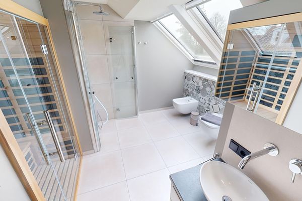 Heaven House Penthousewohnung Sterngucker - mit Whirlpool Timmendorf - Badezimmer