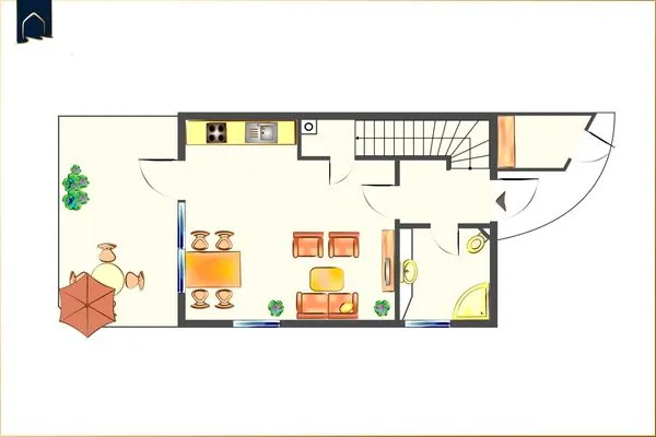 Grundriss  Ferienhaus Angela 1