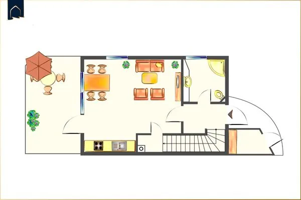 Grundriss  Ferienhaus Angela 2