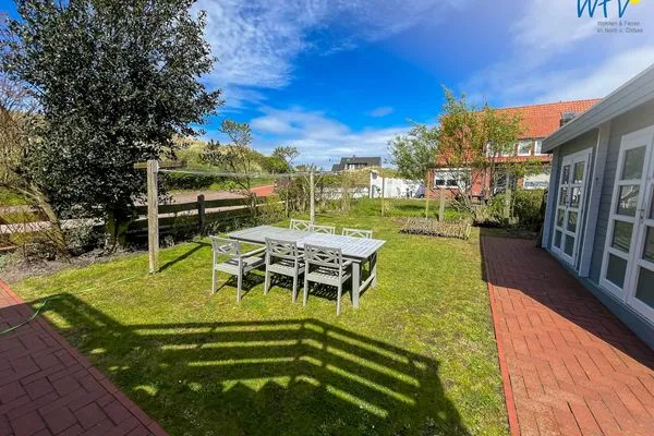 Terrasse Haus Süderoog Ferienwohnung Vördör