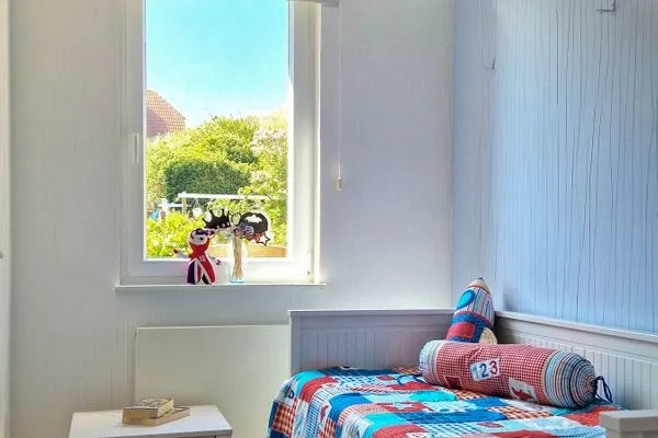 Schlafzimmer Haus Süderoog Ferienwohnung Achterdör