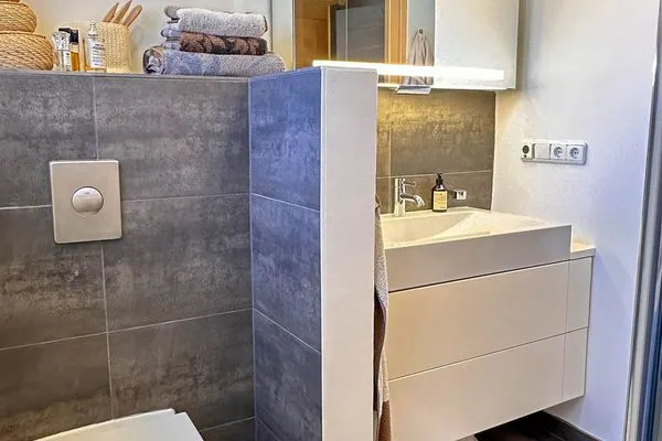 Badezimmer Haus Süderoog Ferienwohnung Achterdör