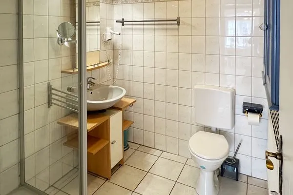 Badezimmer Hüs Sanskiin Ferienwohnung *Aawerkant*