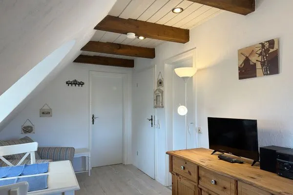 Wohnzimmer Hüs Sanskiin Ferienwohnung *Driiwholt*