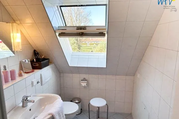Badezimmer Haus Windland Ferienwohnung Boddenblick