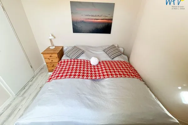 Schlafzimmer Haus Windland Ferienwohnung Boddenblick