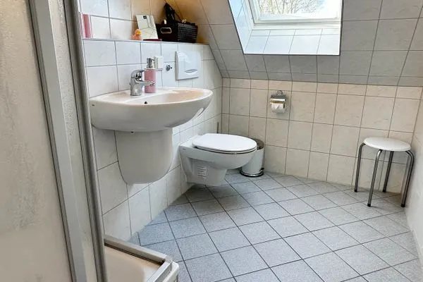 Badezimmer Haus Windland Ferienwohnung Boddenblick