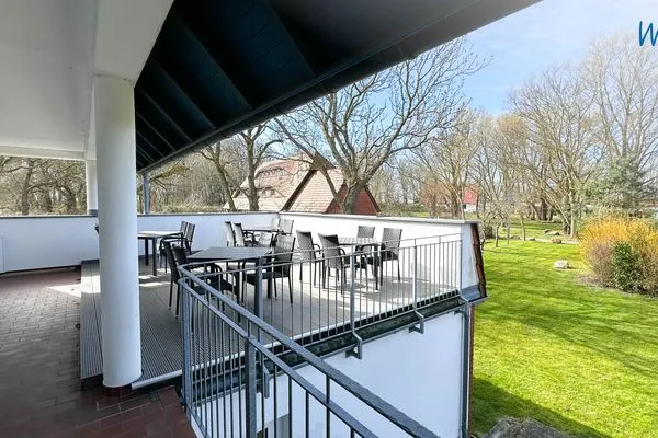 Terrasse Haus Windland Ferienwohnung Boddenblick