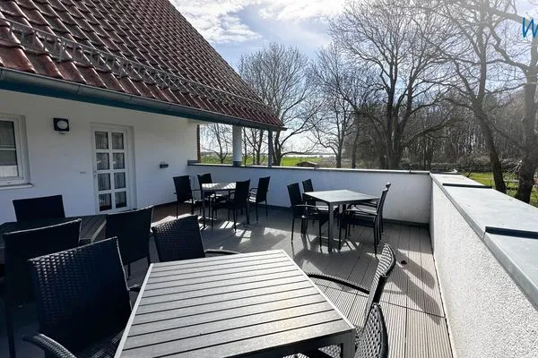Terrasse Haus Windland Ferienwohnung Boddenblick