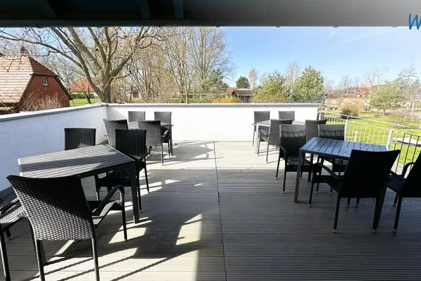 Terrasse Haus Windland Ferienwohnung Boddenblick