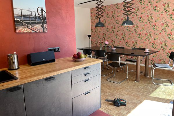  Das Melkmanns Garding - Küche mit Esstisch