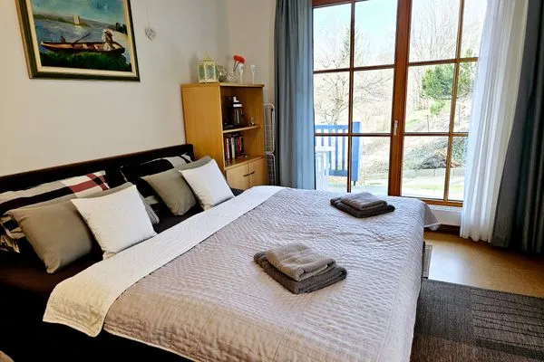 Schlafzimmer Ferienland Sonnenwald Ferienwohnung  "Blick zum Lallinger Winkel" Apartment 6