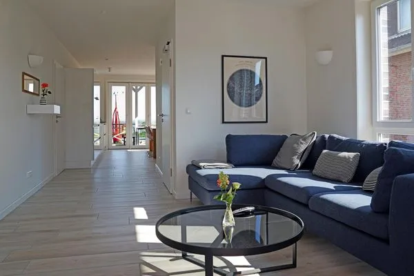 Wohnzimmer in der Ferienwohnung Weiße Düne 9 | Gen Norden in Wittdün auf Amrum Haus *Weiße Düne* Ferienwohnung *Weiße Düne 9 / Gen Norden*