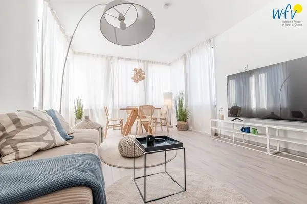 Wohnzimmer Haus Hummer Köbes Ferienwohnung Oscar