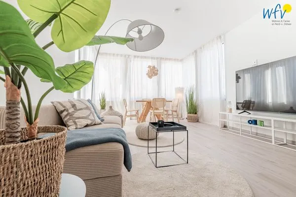 Wohnzimmer Haus Hummer Köbes Ferienwohnung Oscar