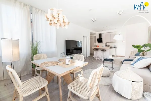 Wohnzimmer Haus Hummer Köbes Ferienwohnung Oscar