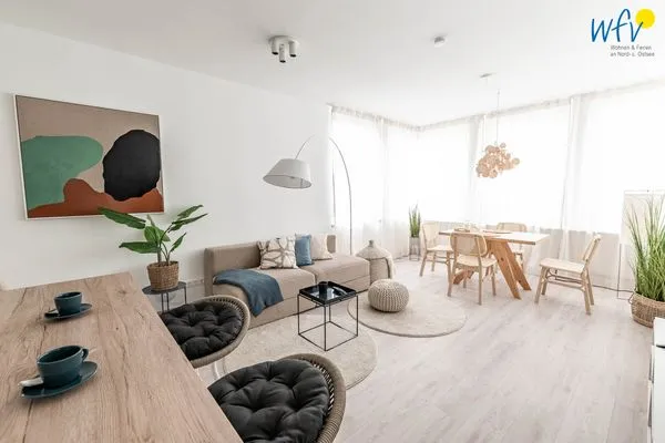 Wohnzimmer Haus Hummer Köbes Ferienwohnung Oscar