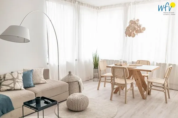 Wohnzimmer Haus Hummer Köbes Ferienwohnung Oscar