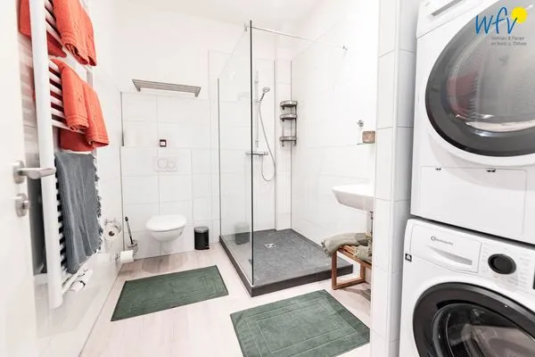 Badezimmer Haus Hummer Köbes Ferienwohnung Oscar