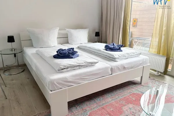 Schlafzimmer Villa Düna Ferienwohnung 1