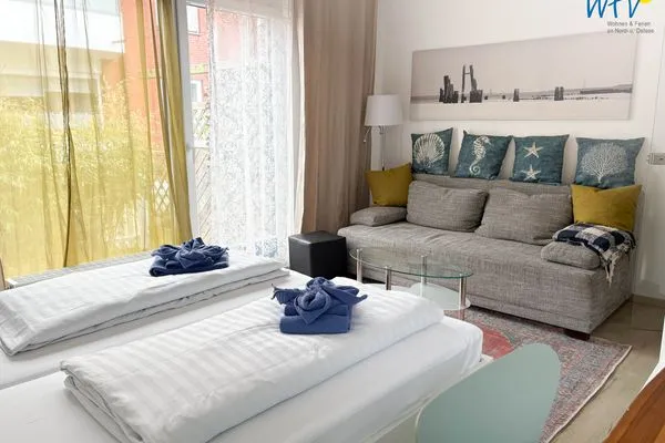 Schlafzimmer Villa Düna Ferienwohnung 1