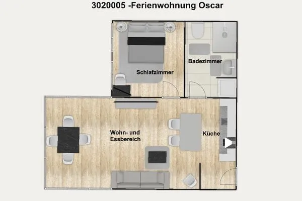 Grundriss Haus Hummer Köbes Ferienwohnung Oscar