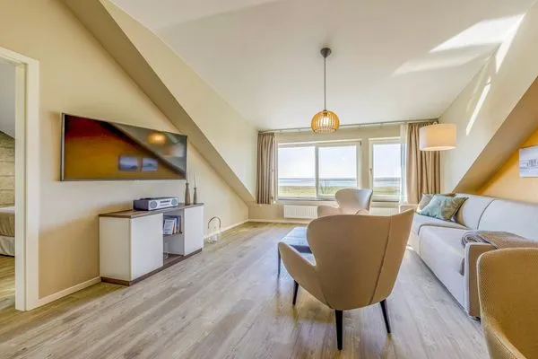 erienwohnung Dünenidylle Ostseebad Wustrow ZweiWasser Alte Seefahrtschule Heller Wohnbereich  Dünenidylle