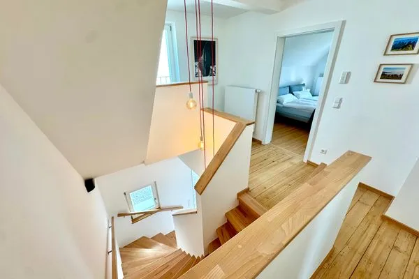  Ferienhaus `s Sommerhäusle Lindau und Umgebung - Blick ins Schlafzimmer