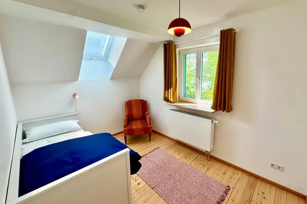  Ferienhaus `s Sommerhäusle Lindau und Umgebung - Schlafzimmer 1 - Einzelbett