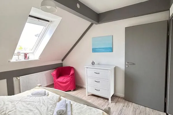 Schlafzimmer  Ferienwohnung Moin Moin & Meer Pellworm
