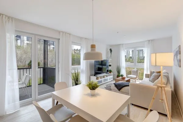 Wohnzimmer  Bernsteinquartier, Dünengras, Whg. 04.39