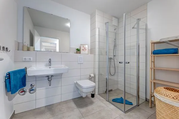 Badezimmer  Bernsteinquartier, Dünengras, Whg. 04.39