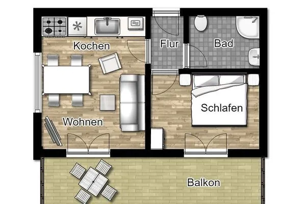 Grundriss Haus am Hövt Ferienwohnung 8