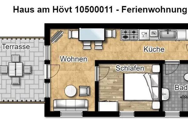 Grundriss Haus am Hövt Ferienwohnung 11