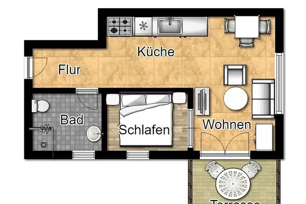 Grundriss Haus am Hövt Ferienwohnung 12