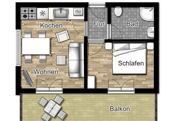 Grundriss Haus am Hövt Ferienwohnung 5