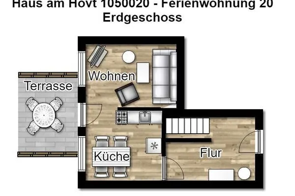 Grundriss Haus am Hövt Ferienwohnung 20