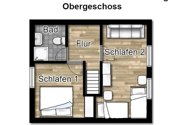 Grundriss Haus am Hövt Ferienwohnung 20
