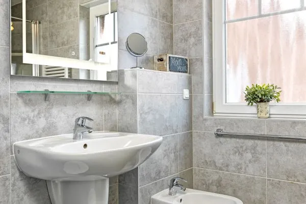 Badezimmer Doppelhäuser Timmendorf Strand Haus Ruh di ut