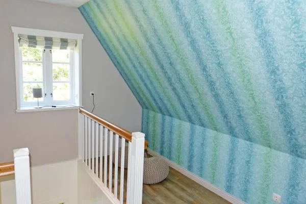 Treppenaufgang im Ferienhaus Backbord in Süddorf auf Amrum Haus *Strandweg 8* Friesenhaushälfte *Backbord*