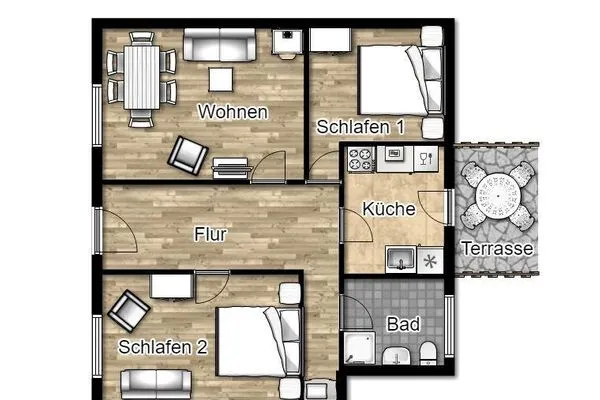 Grundriss Haus am Hövt Ferienwohnung 17