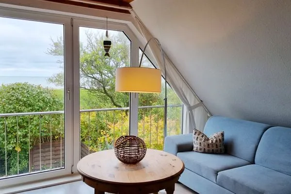 Wohnzimmer  Ferienwohnung "Achtern Diek 4" 1. Reihe an der Ostseeküste